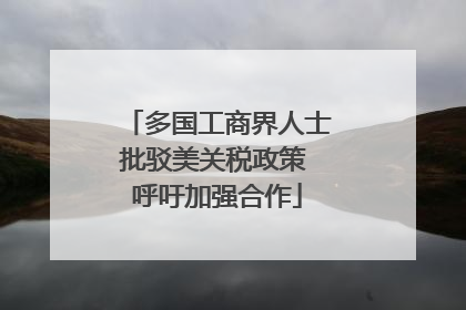 多国工商界人士批驳美关税政策 呼吁加强合作