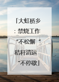 大虹桥乡：禁烧工作“不松懈“ 秸秆清运“不停歇