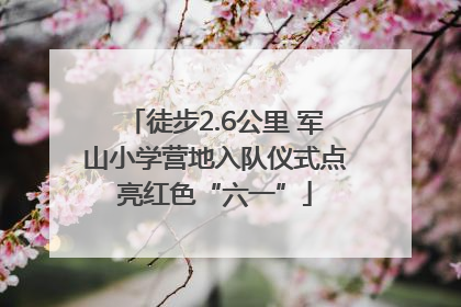 徒步2.6公里 军山小学营地入队仪式点亮红色“六一”