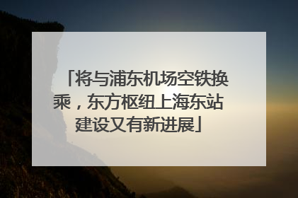 将与浦东机场空铁换乘，东方枢纽上海东站建设又有新进展