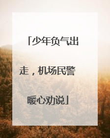 少年负气出走，机场民警暖心劝说