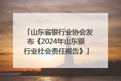 山东省银行业协会发布《2024年山东银行业社会责任报告》