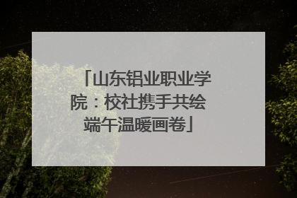 山东铝业职业学院：校社携手共绘端午温暖画卷