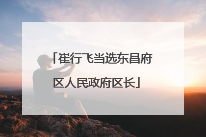 崔行飞当选东昌府区人民政府区长