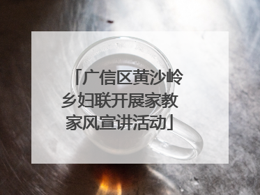 广信区黄沙岭乡妇联开展家教家风宣讲活动