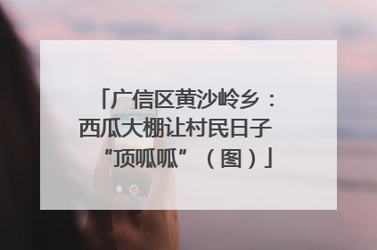 广信区黄沙岭乡：西瓜大棚让村民日子“顶呱呱”（图）