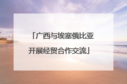 广西与埃塞俄比亚开展经贸合作交流