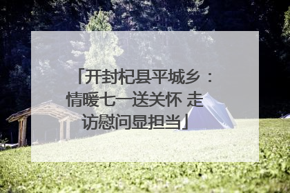 开封杞县平城乡：情暖七一送关怀 走访慰问显担当