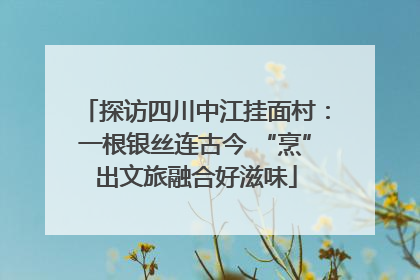 探访四川中江挂面村：一根银丝连古今 “烹”出文旅融合好滋味