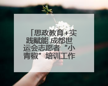 思政教育+实践赋能 成都世运会志愿者“小青椒”培训工作启动