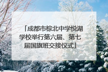 成都市棕北中学悦湖学校举行第六届、第七届国旗班交接仪式