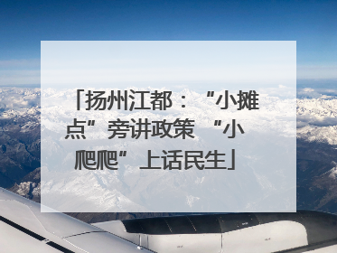 扬州江都：“小摊点”旁讲政策 “小爬爬”上话民生