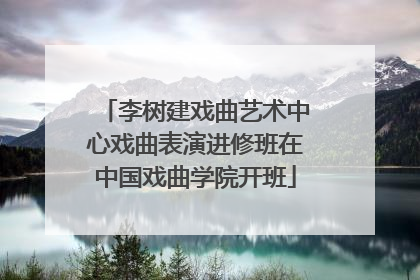 李树建戏曲艺术中心戏曲表演进修班在中国戏曲学院开班