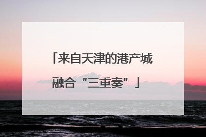 来自天津的港产城融合“三重奏”