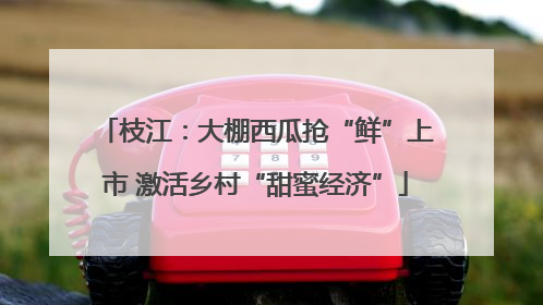 枝江：大棚西瓜抢“鲜”上市 激活乡村“甜蜜经济”