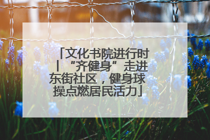 文化书院进行时丨“齐健身”走进东街社区，健身球操点燃居民活力