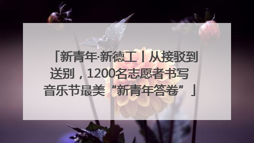 新青年·新德工丨从接驳到送别，1200名志愿者书写音乐节最美“新青年答卷”