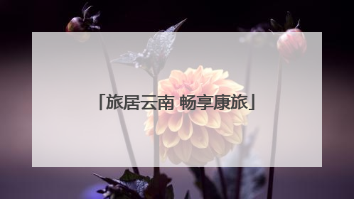 旅居云南 畅享康旅