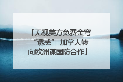 无视美方免费金穹“诱惑” 加拿大转向欧洲谋国防合作