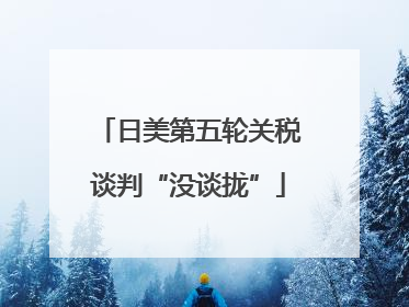 日美第五轮关税谈判“没谈拢”