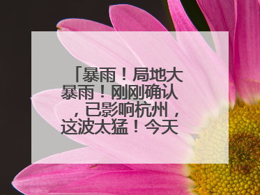 暴雨！局地大暴雨！刚刚确认，已影响杭州，这波太猛！今天记得提前出门