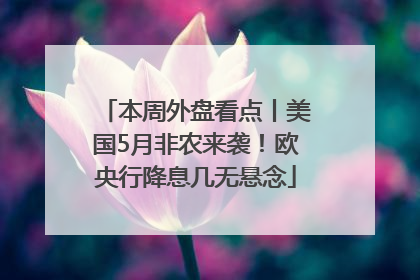 本周外盘看点丨美国5月非农来袭！欧央行降息几无悬念