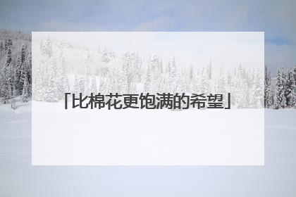 比棉花更饱满的希望