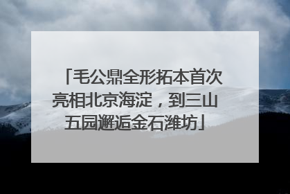 毛公鼎全形拓本首次亮相北京海淀，到三山五园邂逅金石潍坊