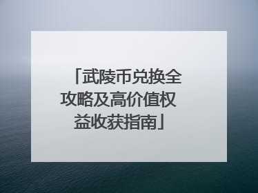 武陵币兑换全攻略及高价值权益收获指南