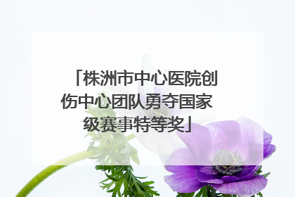 株洲市中心医院创伤中心团队勇夺国家级赛事特等奖