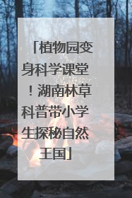 植物园变身科学课堂！湖南林草科普带小学生探秘自然王国