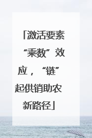 激活要素“乘数”效应，“链”起供销助农新路径