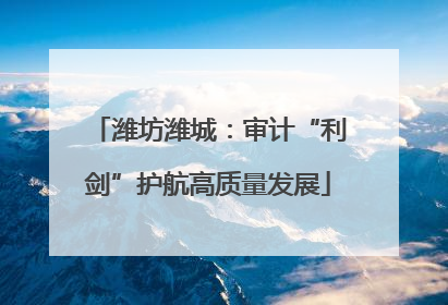 潍坊潍城：审计“利剑”护航高质量发展