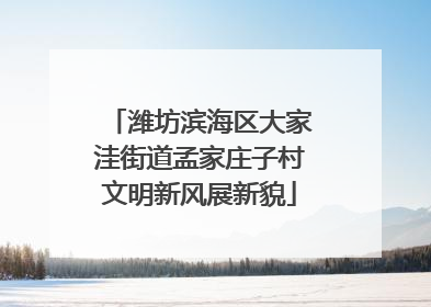 潍坊滨海区大家洼街道孟家庄子村文明新风展新貌