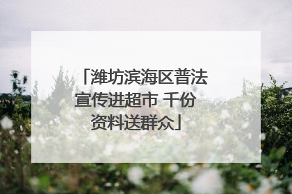 潍坊滨海区普法宣传进超市 千份资料送群众