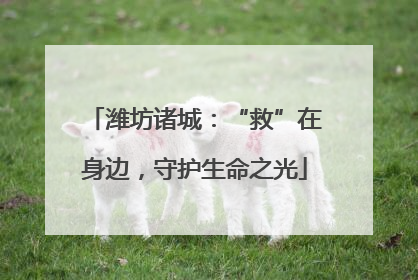 潍坊诸城：“救”在身边，守护生命之光