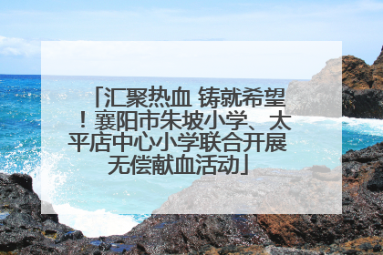 汇聚热血 铸就希望！襄阳市朱坡小学、太平店中心小学联合开展无偿献血活动