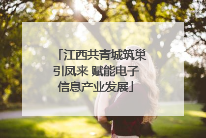 江西共青城筑巢引凤来 赋能电子信息产业发展