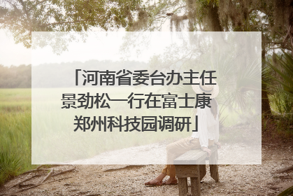 河南省委台办主任景劲松一行在富士康郑州科技园调研