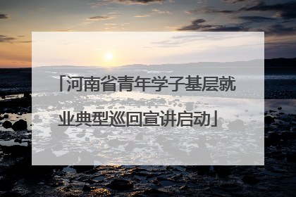 河南省青年学子基层就业典型巡回宣讲启动