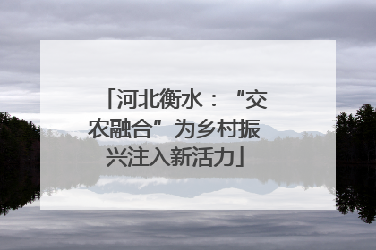河北衡水：“交农融合”为乡村振兴注入新活力