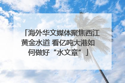 海外华文媒体聚焦西江黄金水道 看亿吨大港如何做好“水文章”