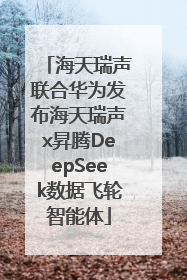 海天瑞声联合华为发布海天瑞声x昇腾DeepSeek数据飞轮智能体