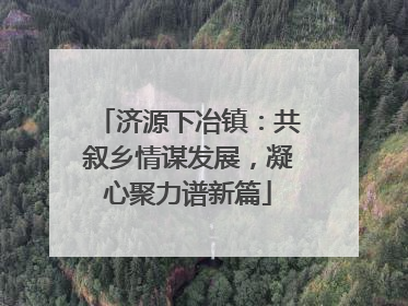 济源下冶镇：共叙乡情谋发展，凝心聚力谱新篇