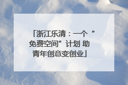 浙江乐清：一个“免费空间”计划 助青年创意变创业