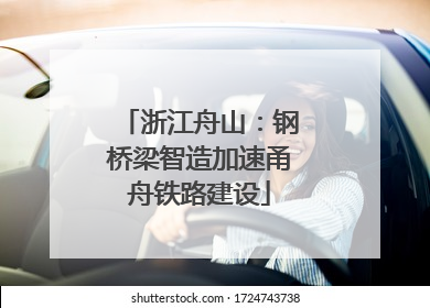 浙江舟山：钢桥梁智造加速甬舟铁路建设