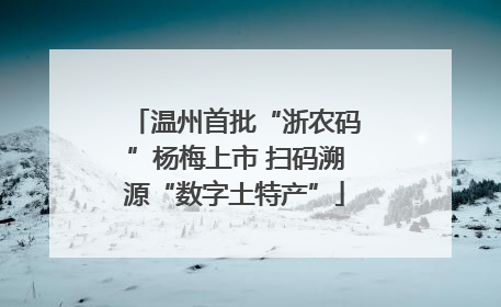 温州首批“浙农码”杨梅上市 扫码溯源“数字土特产”