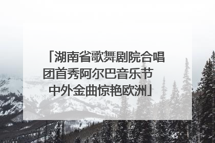 湖南省歌舞剧院合唱团首秀阿尔巴音乐节 中外金曲惊艳欧洲