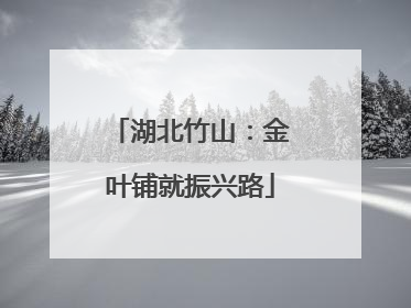 湖北竹山：金叶铺就振兴路
