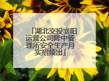 湖北交投襄阳运营公司隆中管理所安全生产月实招频出